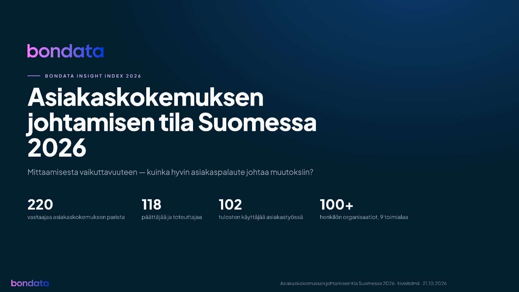 Raportti: Asiakaskokemuksen johtamisen tila Suomessa 2026